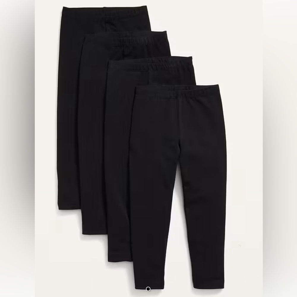 4-Pack Full-Length Jersey Leggings for Toddler Girls